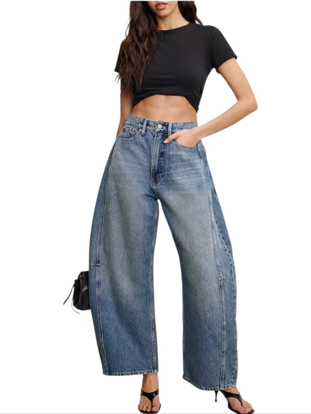 Good American Good Extreme Barrel Jeans Sz 32